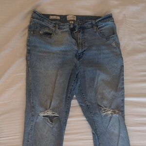 Women's Distressed Blue Jeans